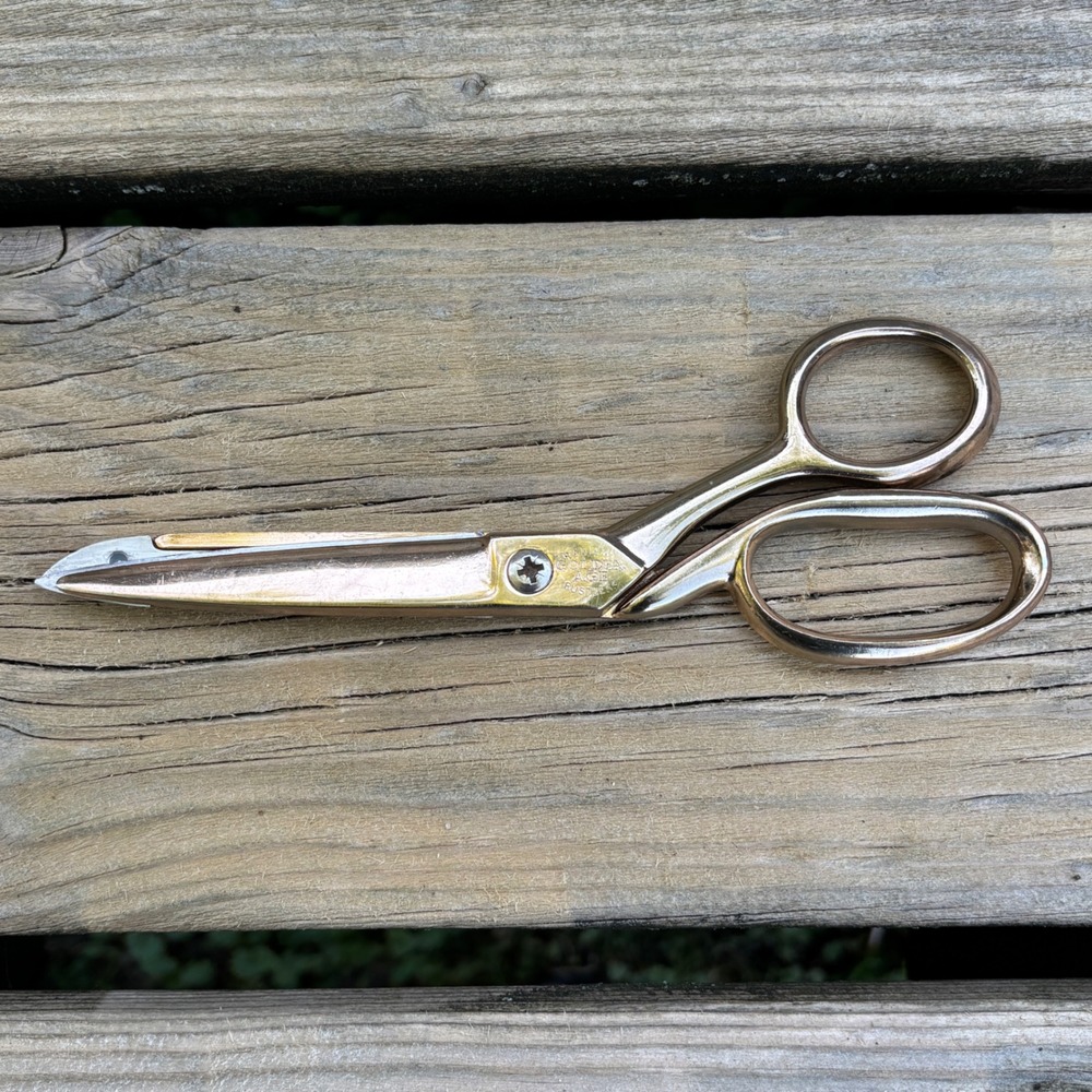 Richards of Sheffield England Radiant Golden Age Rustless 7" Shears Gold Tone
